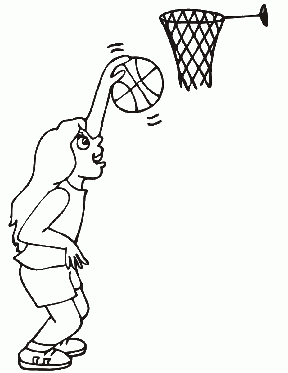 Basketball Coloring Pages Site Online Goal