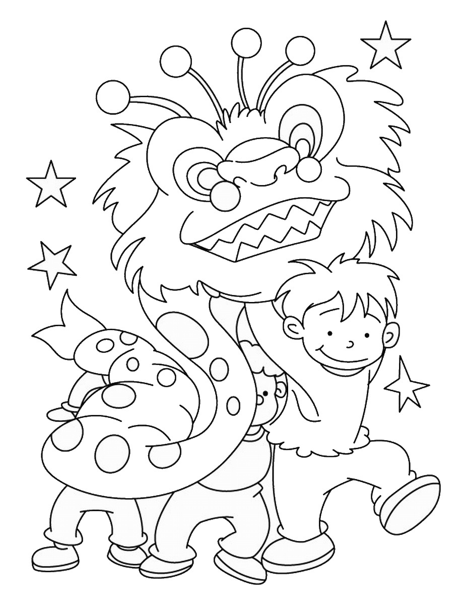 Awesome Free Chinese New Year Coloring Pages