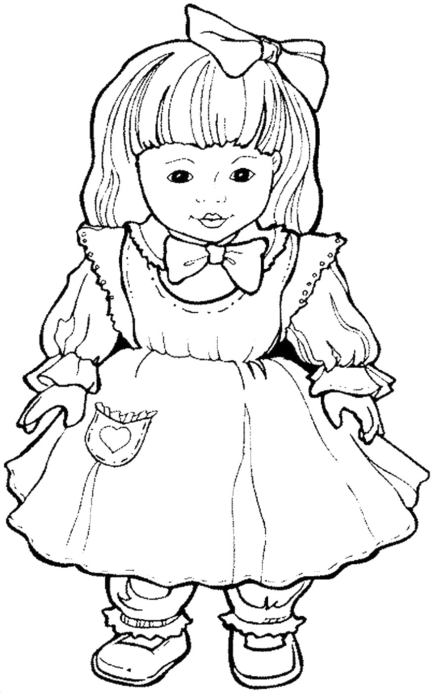 Doll Coloring Pages For Kids Coloring Pages