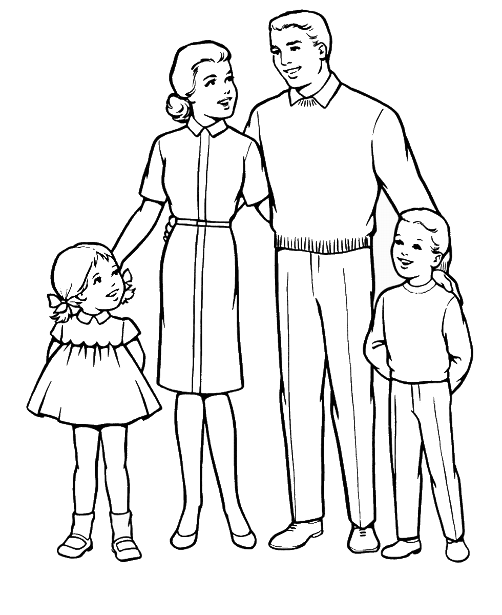 Family Coloring Pages