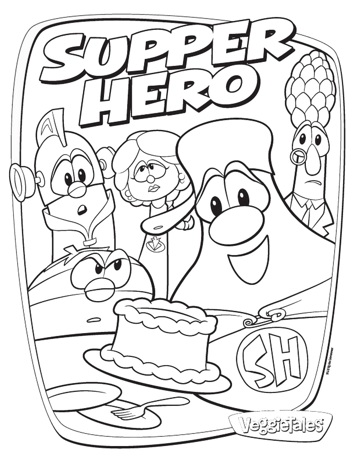 New Veggie Tales Thanksgiving Coloring Pages
