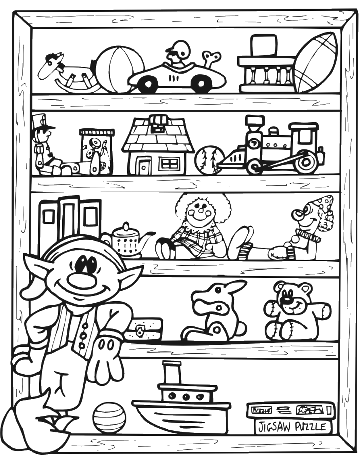 Cute Toys Coloring Pages for Kids