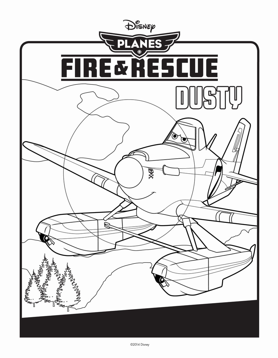 Planes Fire Rescue Coloring Pages Dusty
