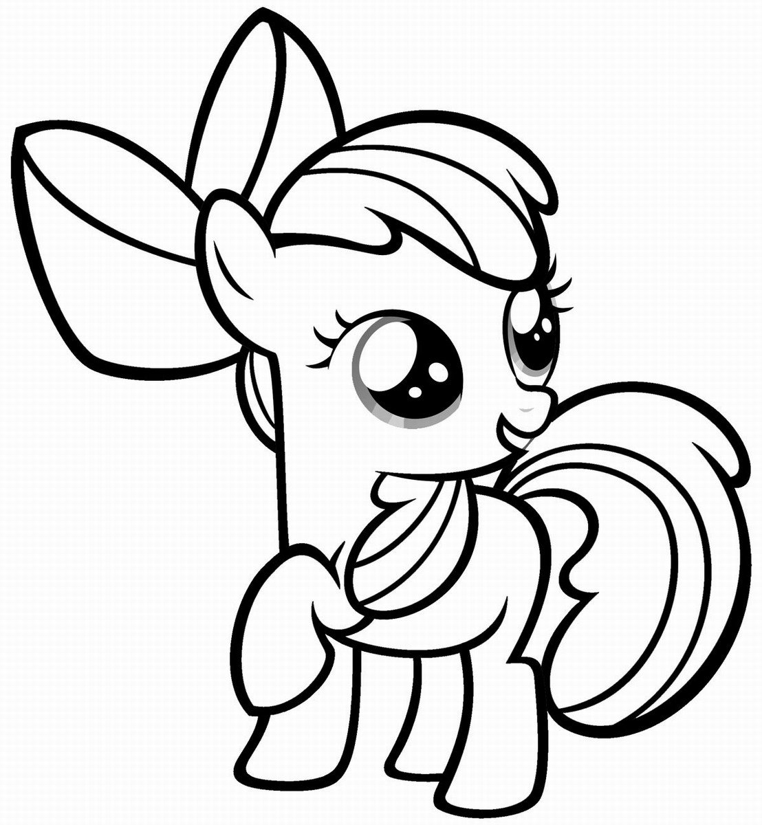 Cartoon Little Pony Coloring Pages for Kindergarten