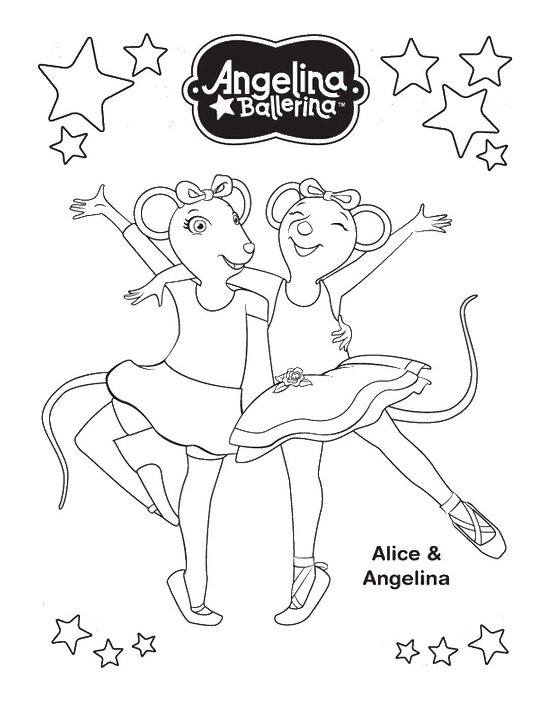 Angelina Ballerina Coloring Pages