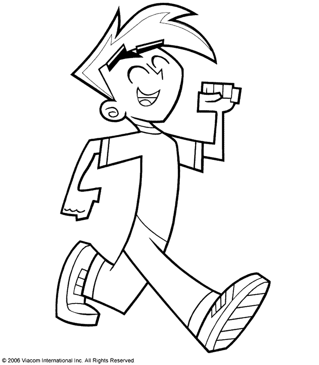 danny phantom coloring pages game time - photo #1