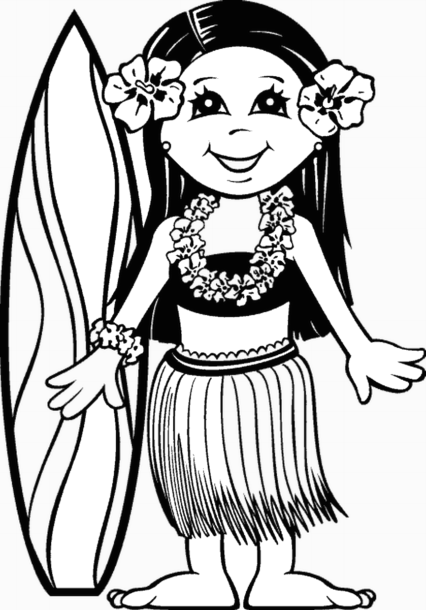 Luau Coloring Pages