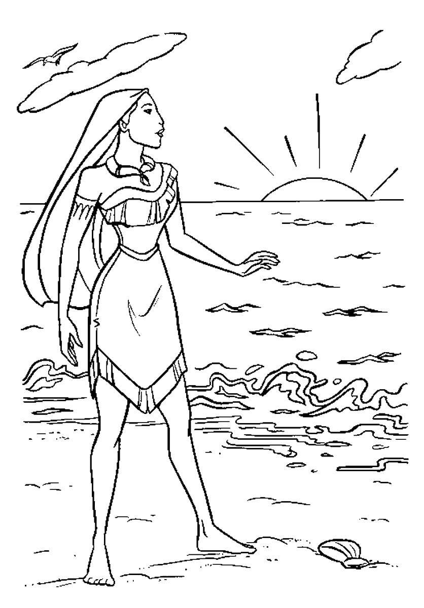 781 Unicorn Pocahontas Coloring Pages for Adult