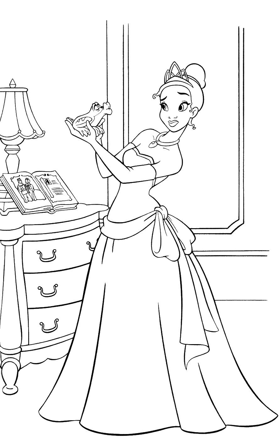 The Princess And The Frog Coloring Pages