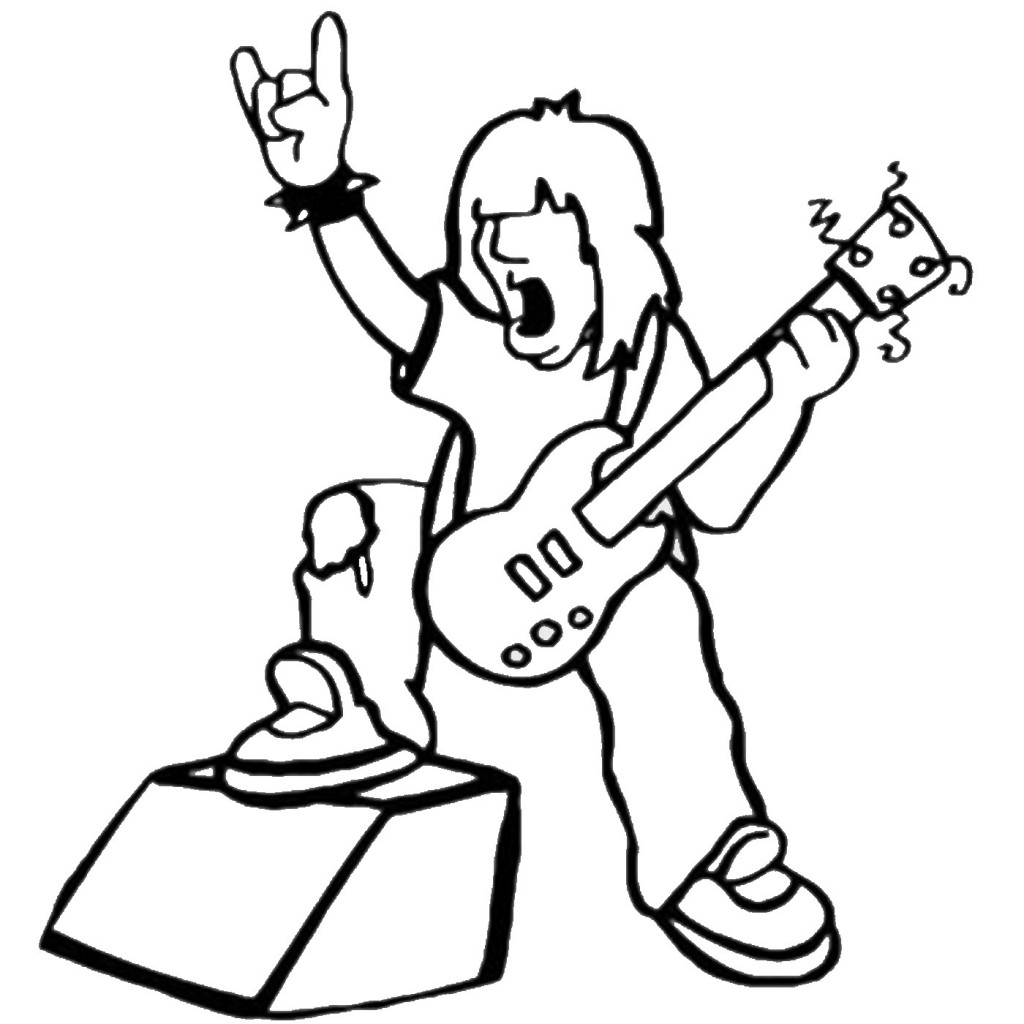 Rock Star Coloring Pages