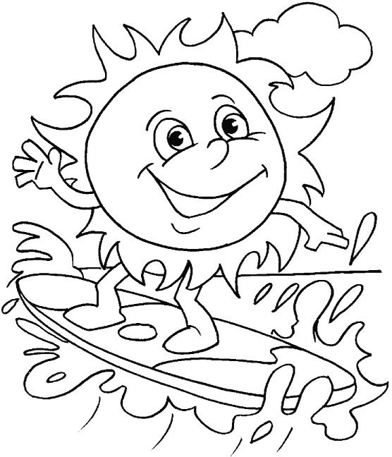 Summer Holiday Coloring Pages