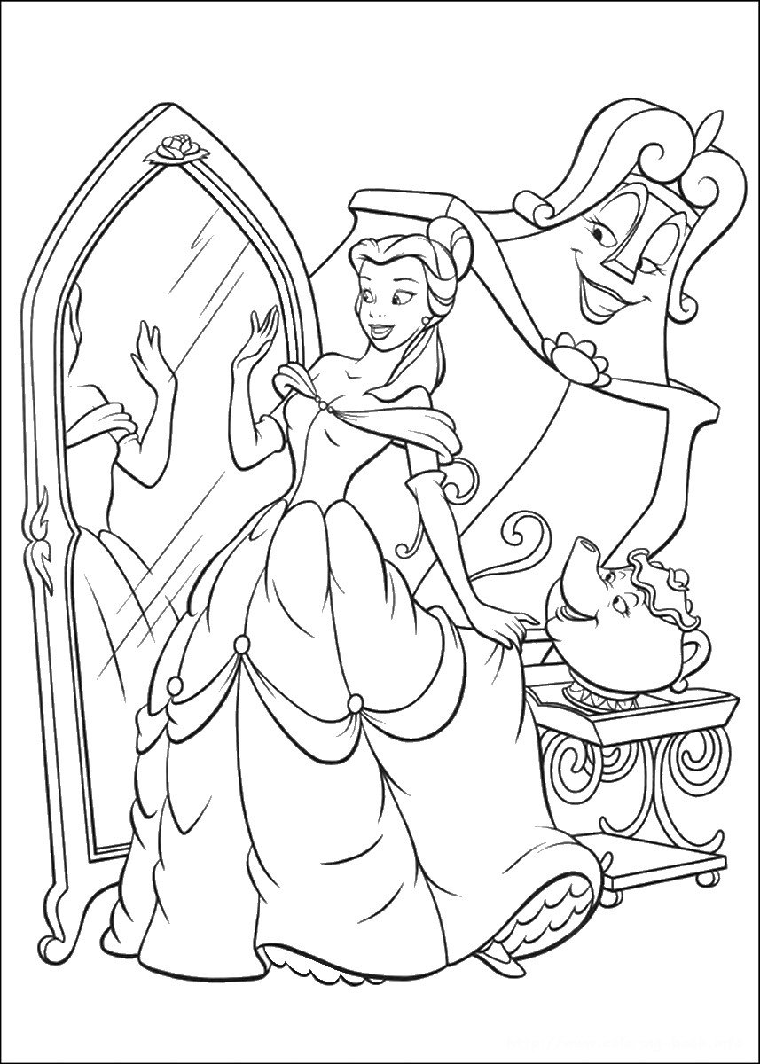 Beauty and the Beast Coloring Pages