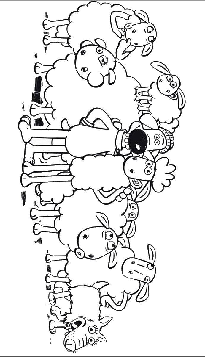 Shaun the Sheep Coloring Pages