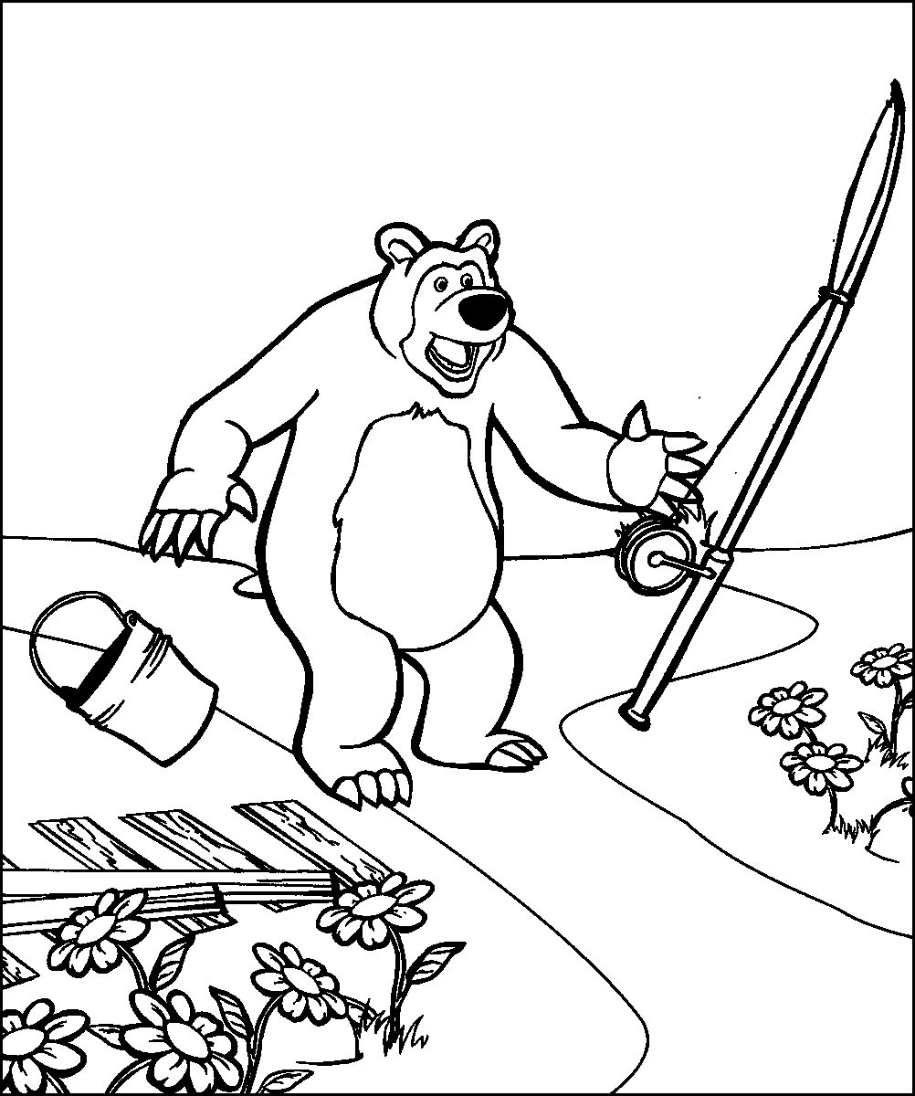 40 Masha And The Bear Coloring Pages Kamalche 