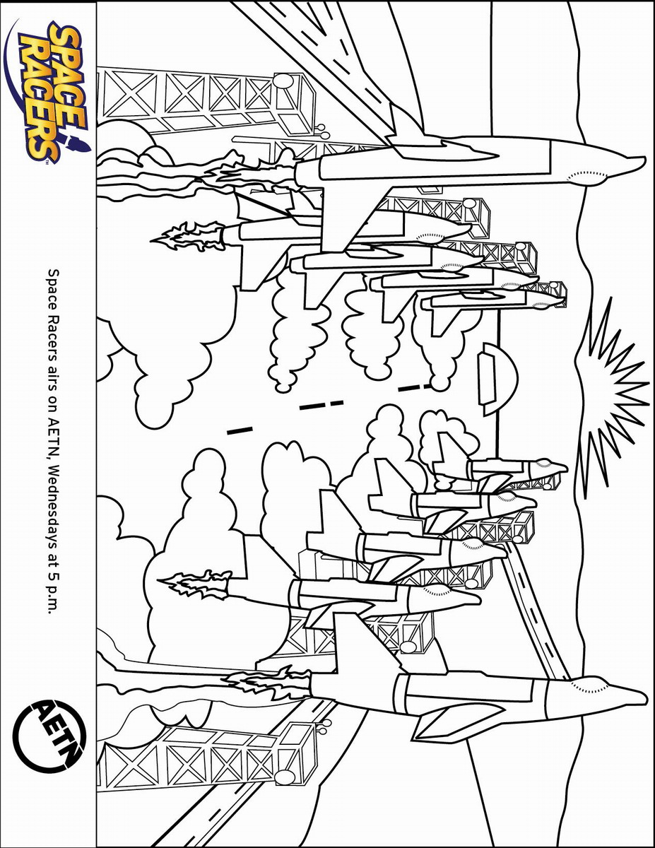 Space Racers Coloring Pages