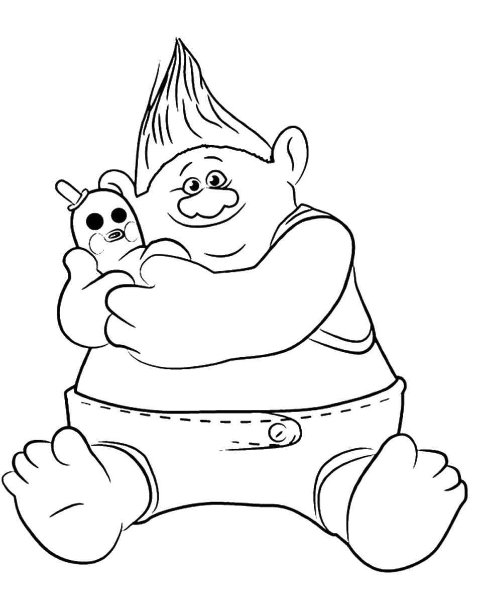 Trolls Holiday movie Coloring Pages