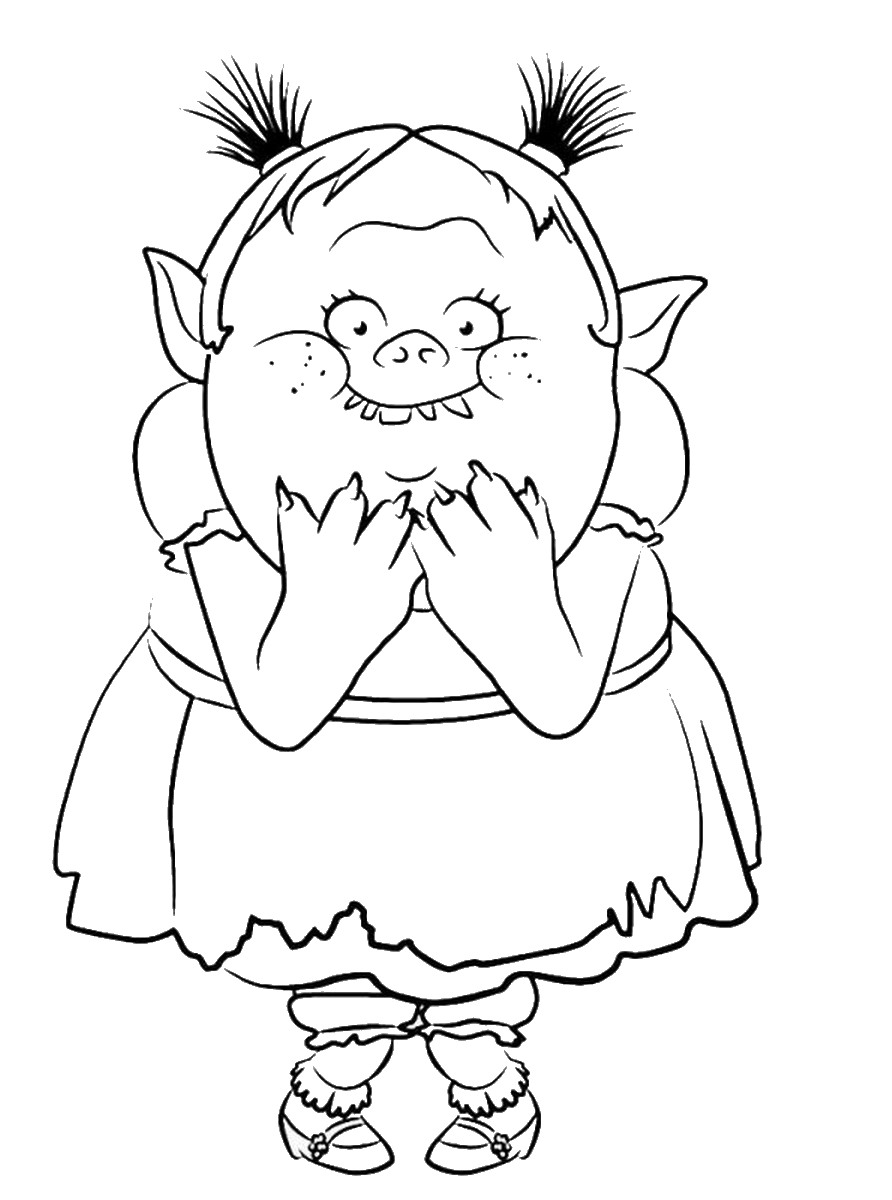 trolls movie coloring4 [Trolls Holiday movie Coloring Pages]