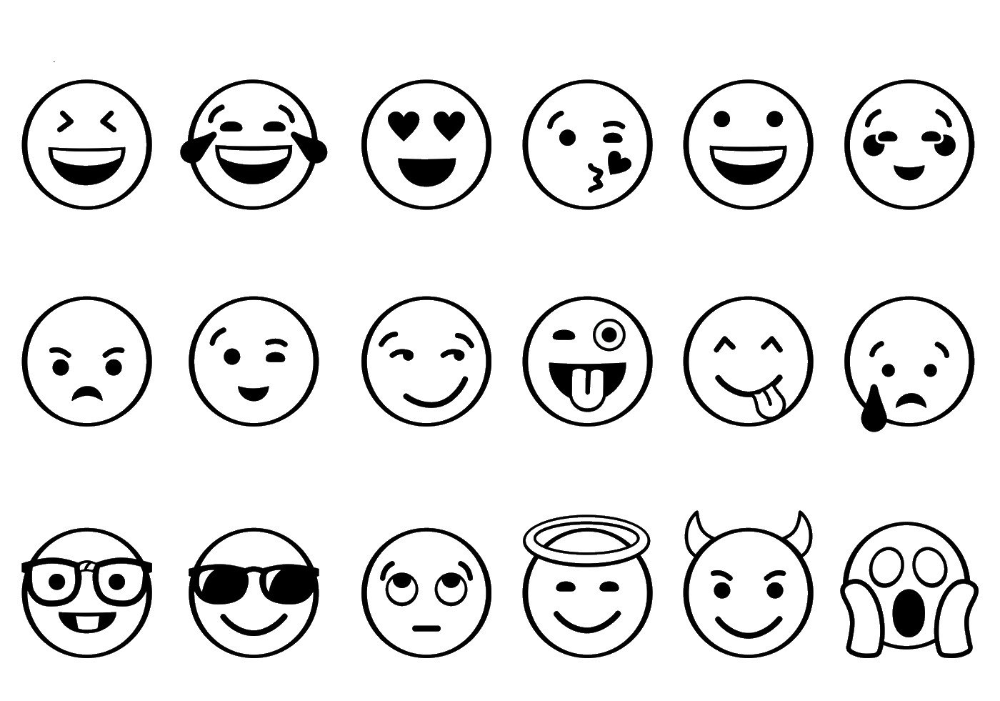 Emoji Coloring Pages