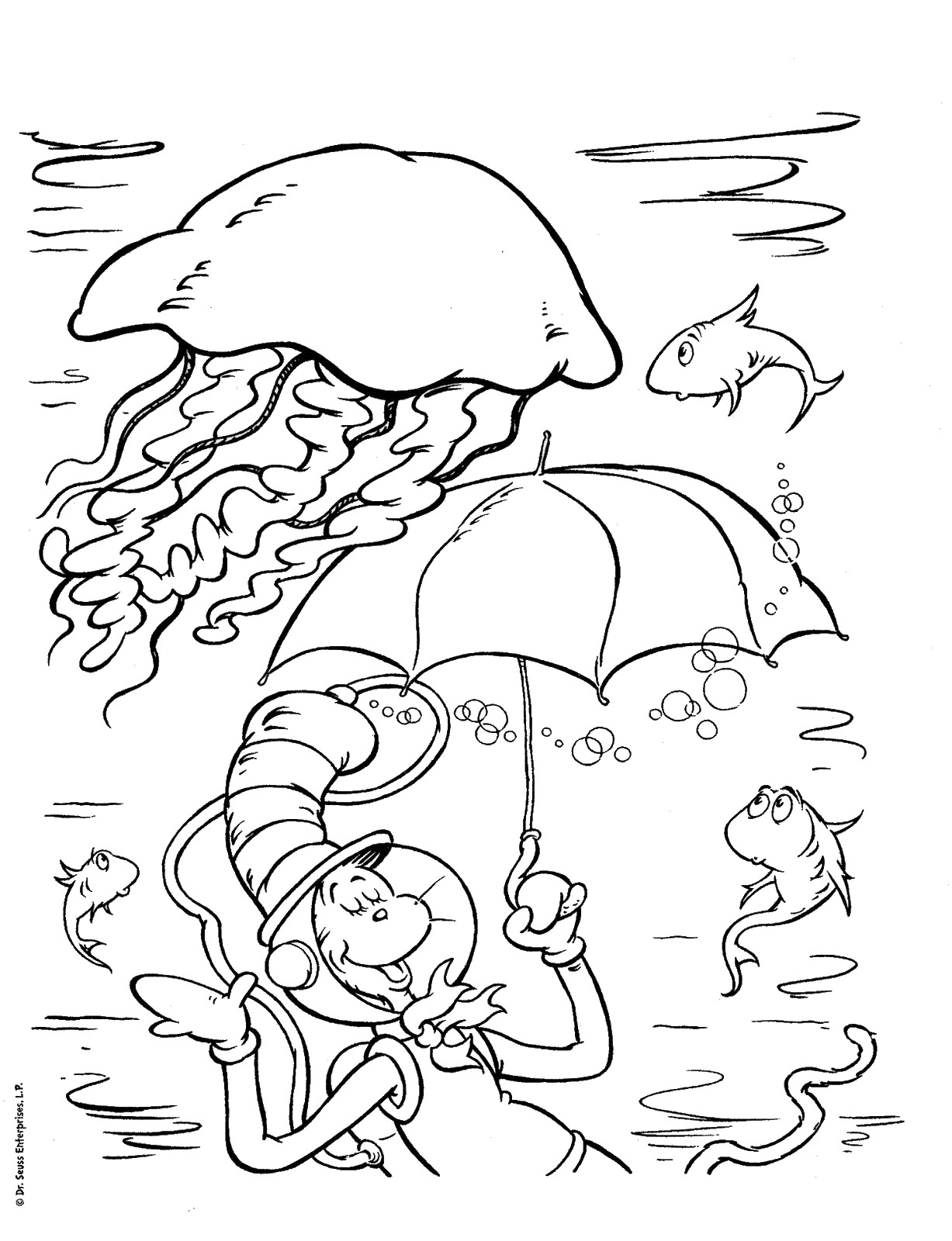Download Cat in the Hat Coloring Pages