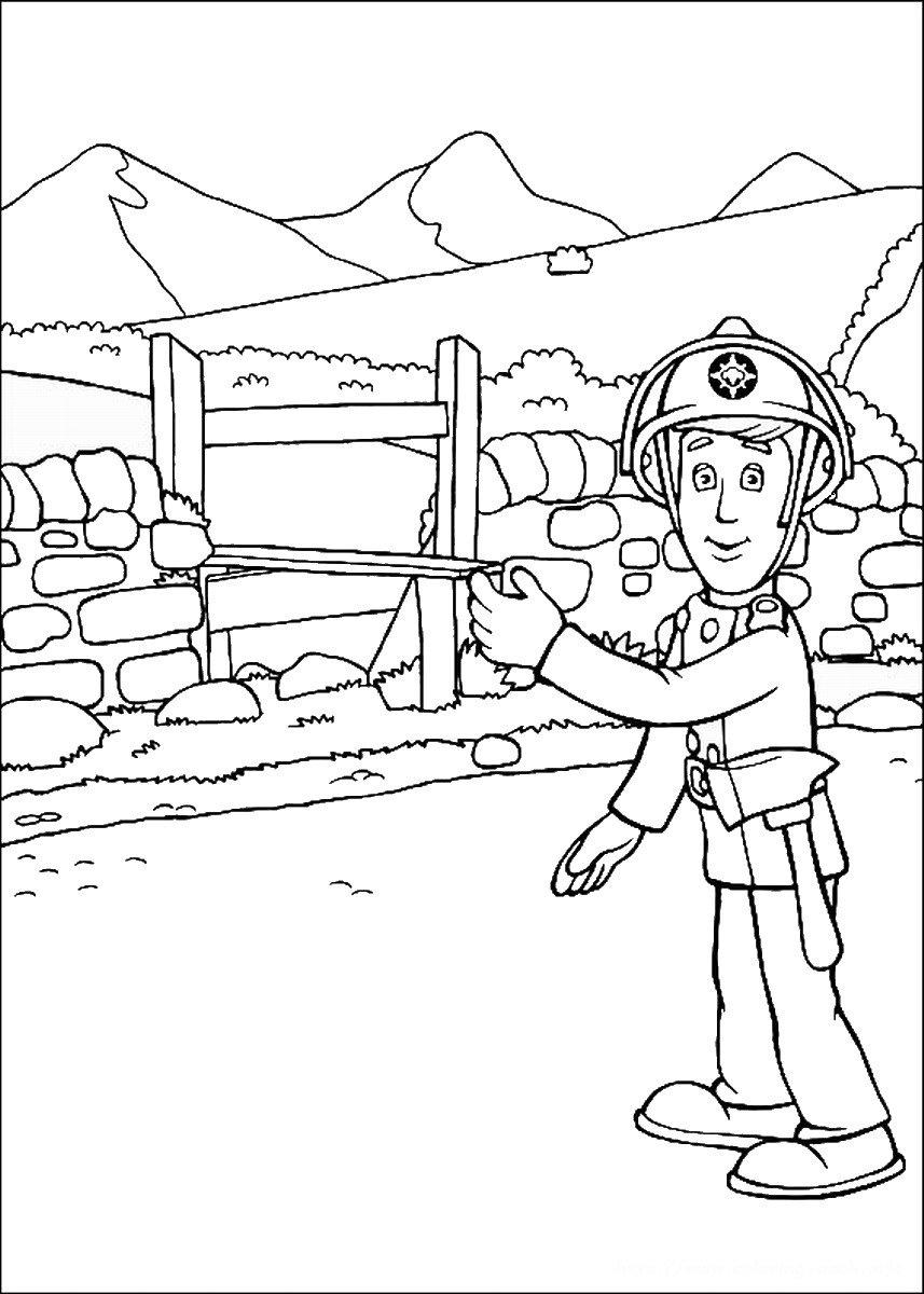 Printable Fireman Sam Coloring Pages