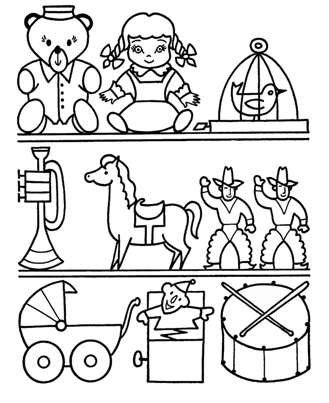 Baby Toys Coloring Pages