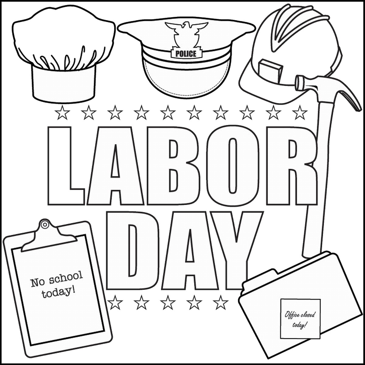 Labor Day Coloring Pages 7