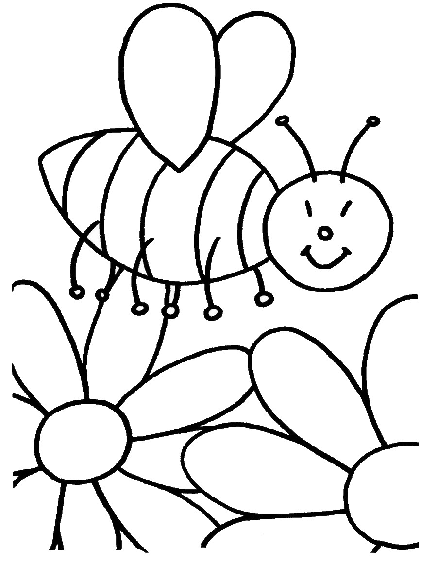 Download Bee Coloring Pages