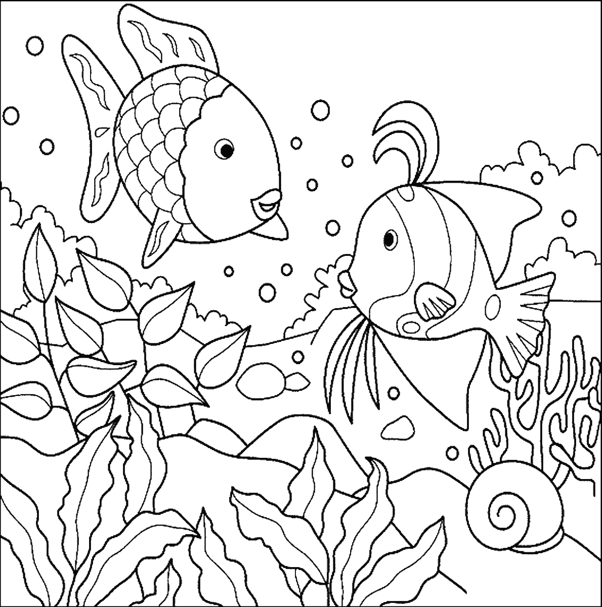Free Coloring Pages Of Fish Coloring Pages