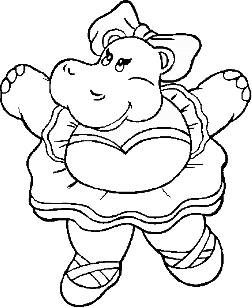 Hippo coloring pages from Coloring2print.com
