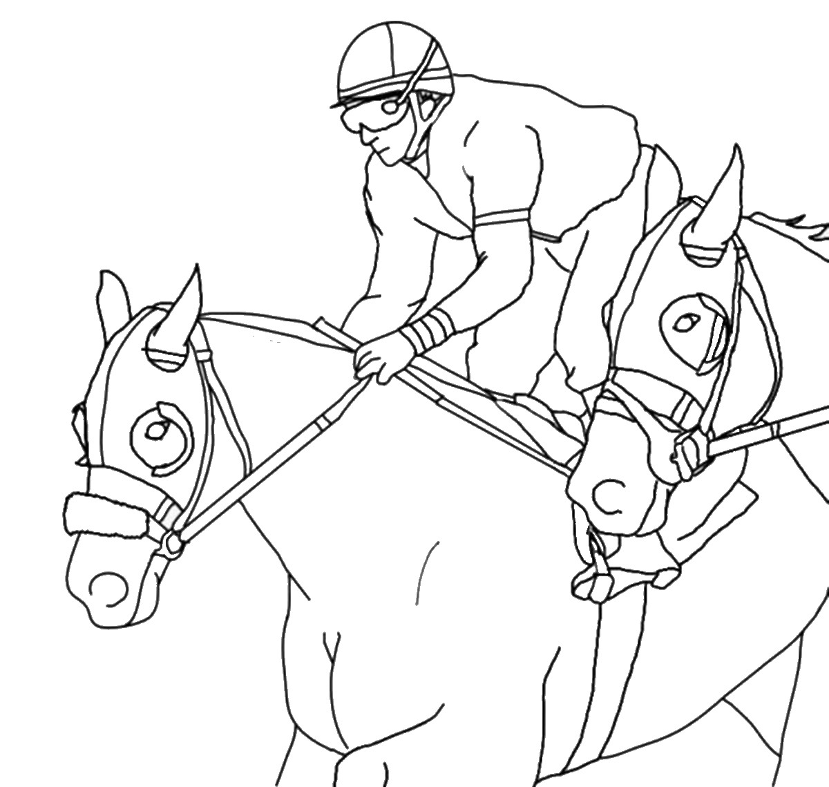 Horse Racing Coloring Book : Coloring Thoroughbred Horse Racing ...