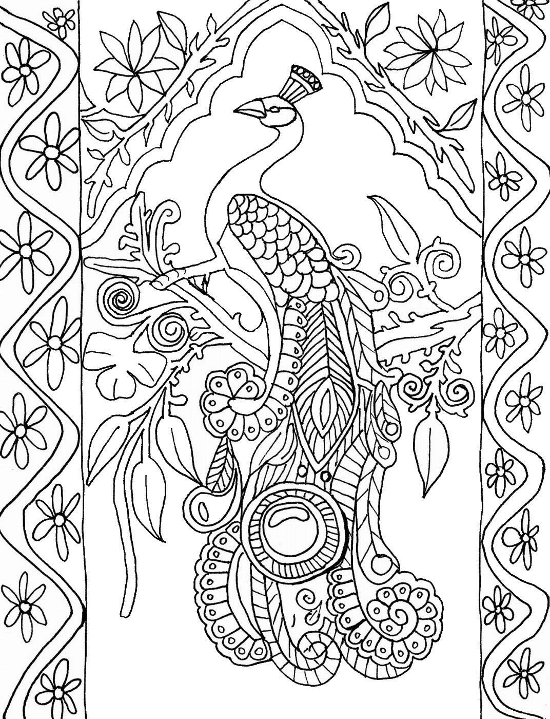 Featured image of post Peacock Printable Coloring Pages Watch the artist s instructional video for coloring ideas