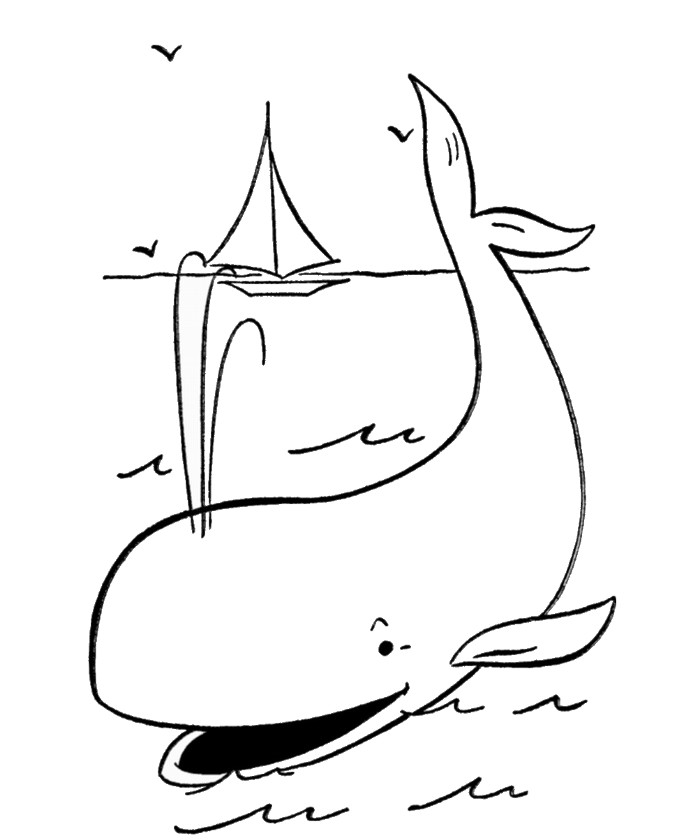 Раскраска кит и Дельфин