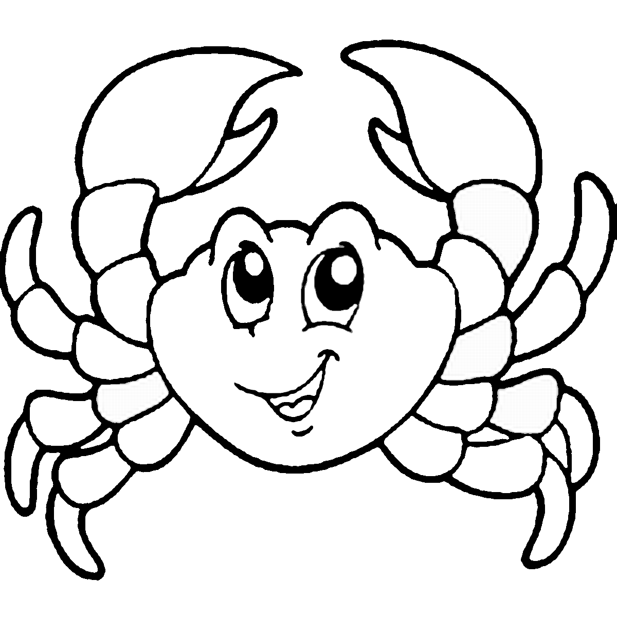 Cartoon Crab Coloring Page Outline Sketch Drawing Vector Cartoon Crab ...