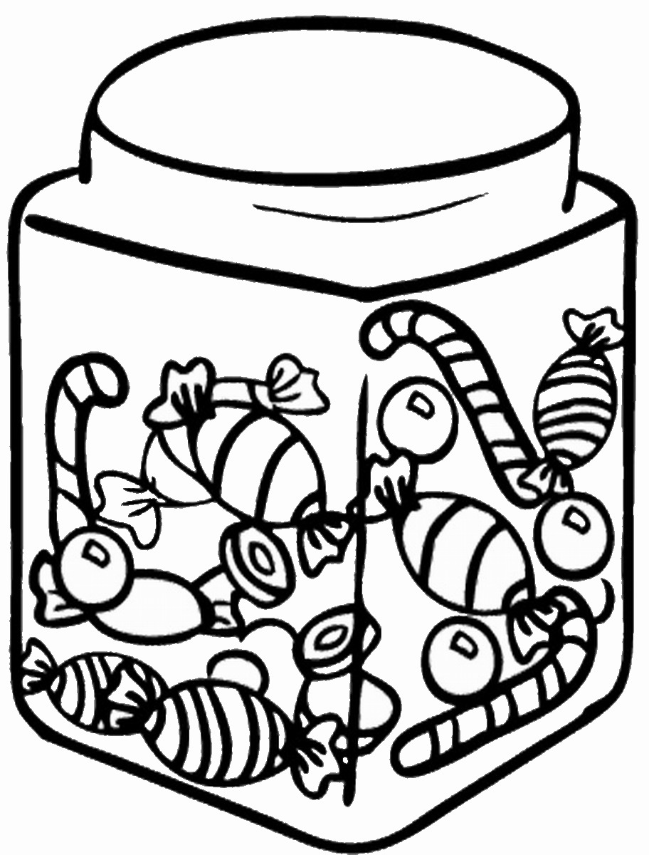 Sweets And Candy Coloring Page