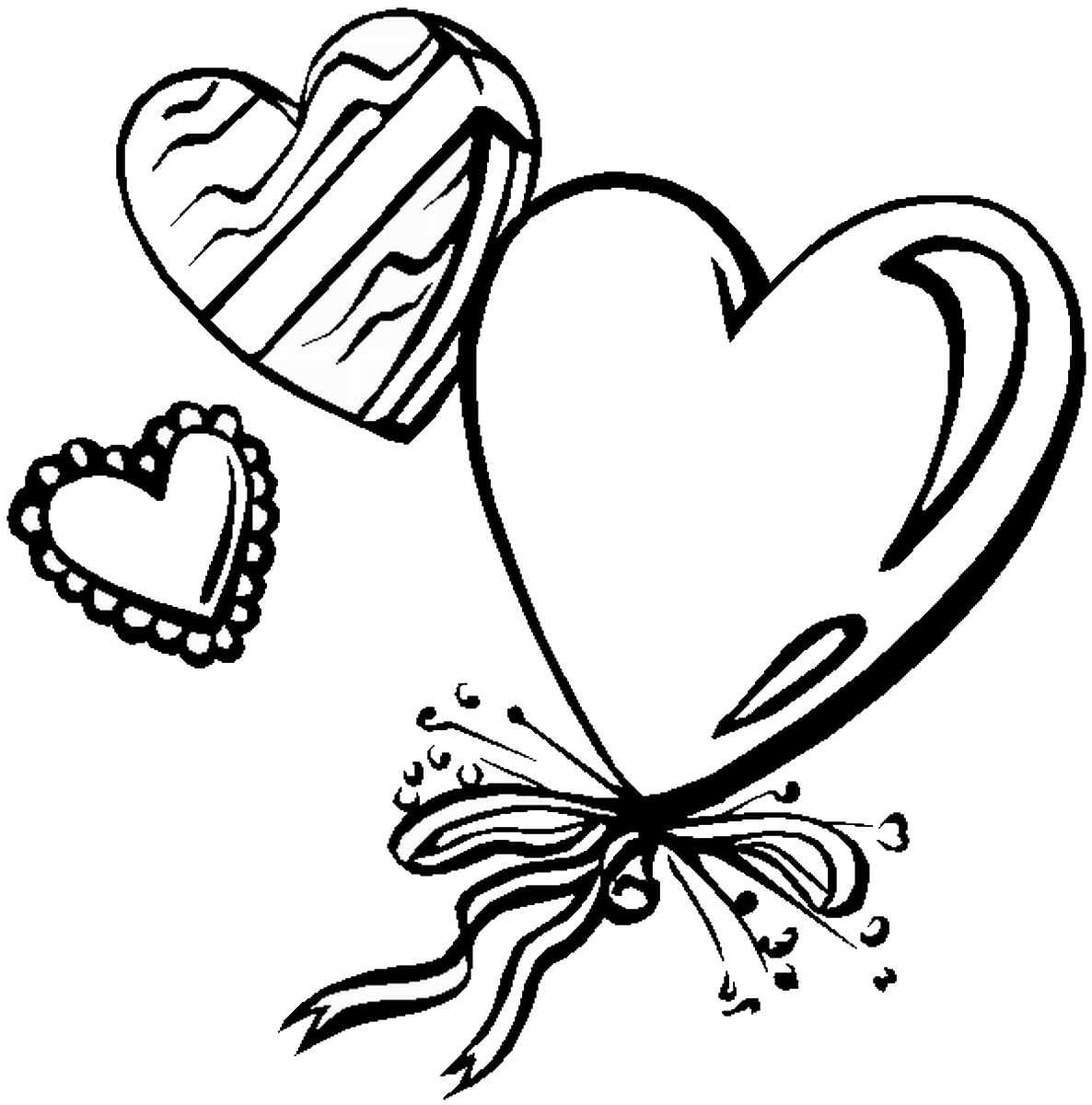 Printable Coloring Pages Hearts