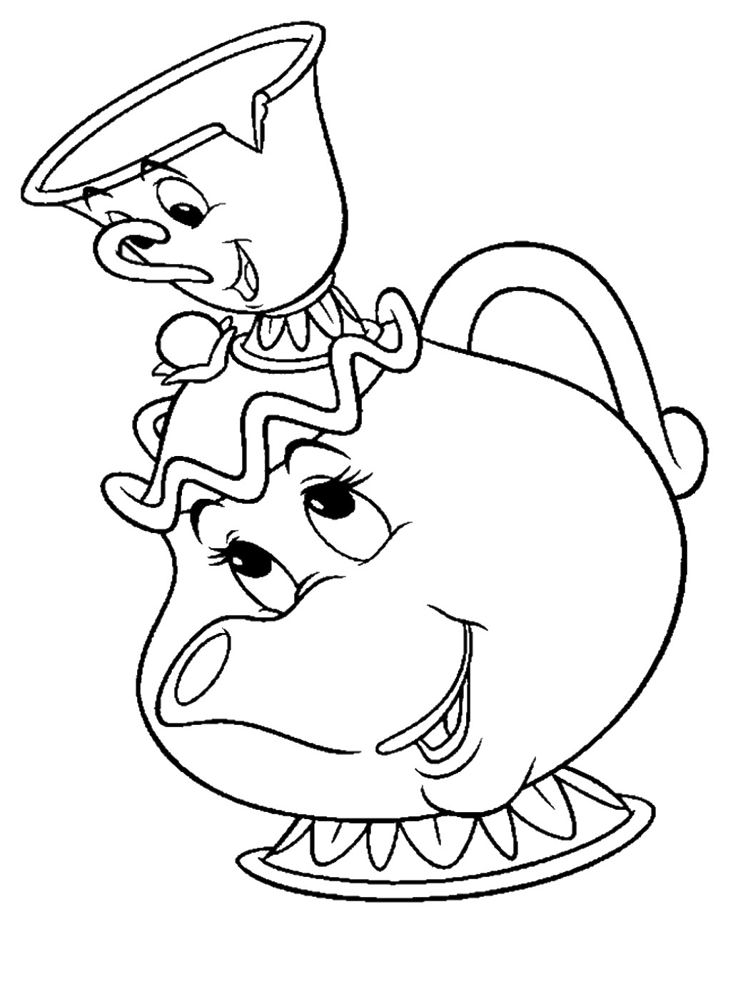 Beauty And The Beast Coloring Sheets Free