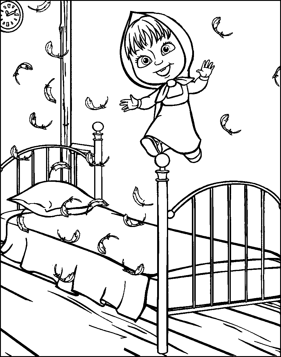 994 Cute Masha And The Bear Coloring Pages To Print 