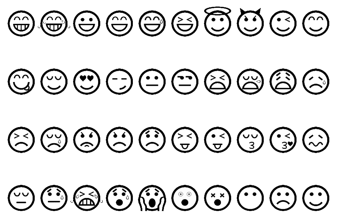 Emoji Coloring Pages Printable Free