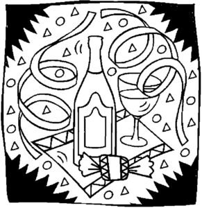 Happy New Year Coloring Pages